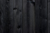 Old black painted wood wall - texture or background