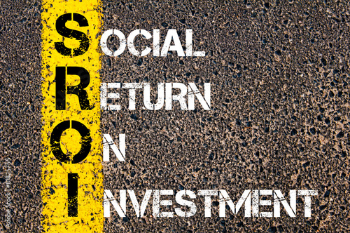 Business Acronym SROI as Social Return On Investment photo