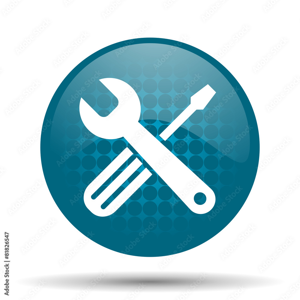 tools blue glossy web icon tools blue glossy web icon