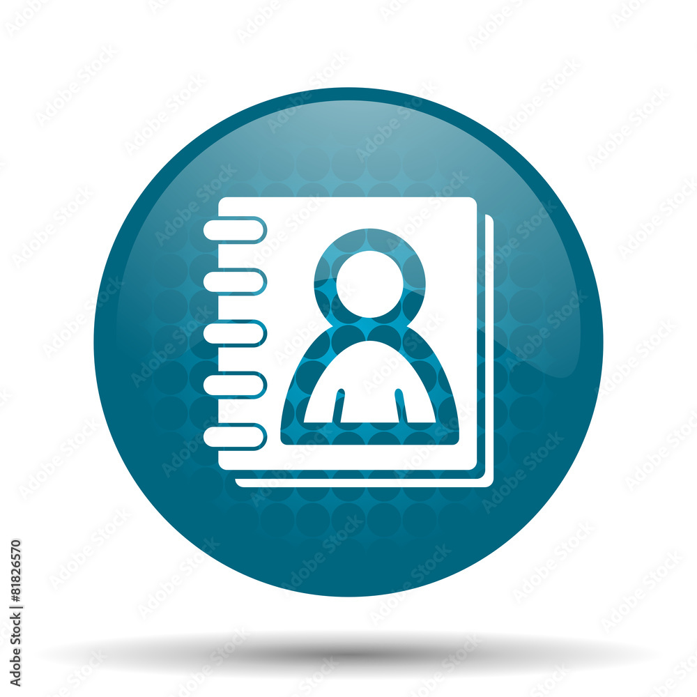address book blue glossy web icon address book blue glossy web icon