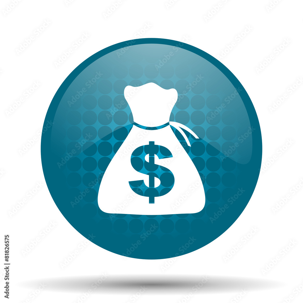 money blue glossy web icon money blue glossy web icon