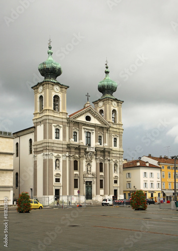 Fototapeta Naklejka Na Ścianę i Meble -  Church of Saint Ignatius in Gorizia. Italy