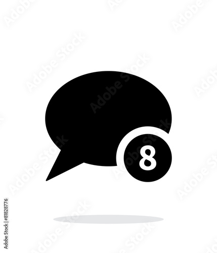 Number of message icon on white background.