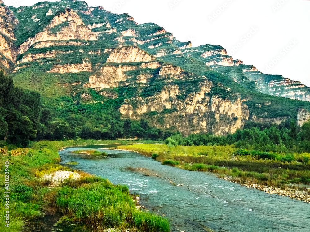 Obraz premium Beautiful landscape of unique nature in Shidu conservation area