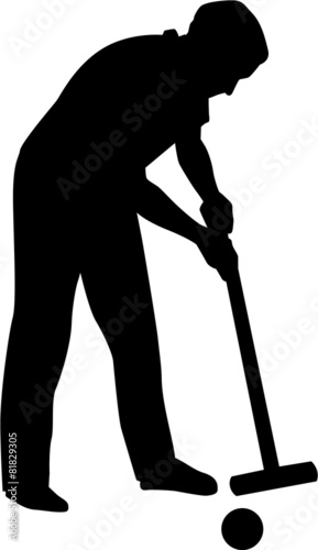 Croquet Player Silhouette