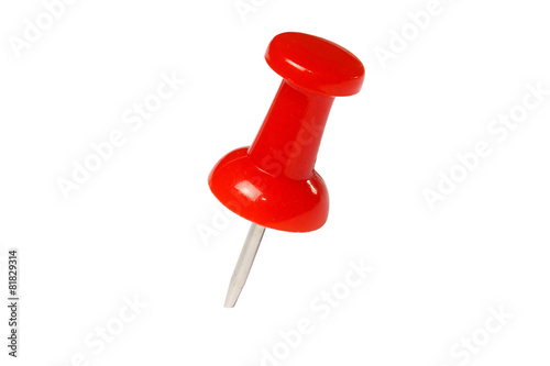 Isolated red drawing pin