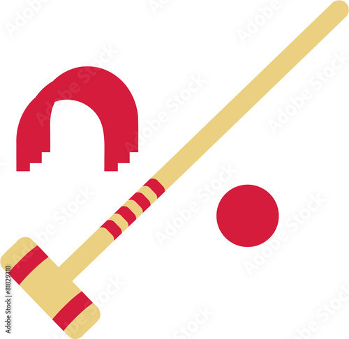 Croquet Wicket Hammer Ball