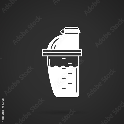 Sport nutrition white vector icon