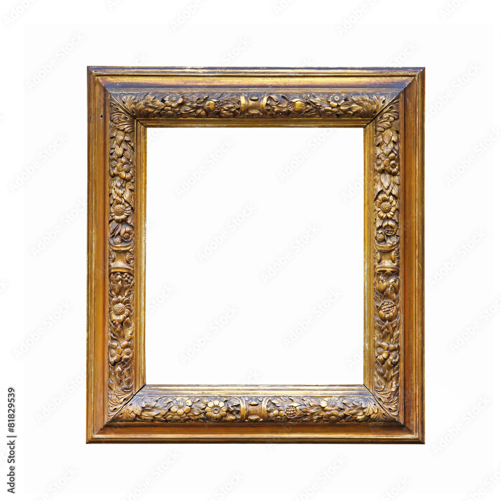 Carved frame isolated on white with clipping path Carved frame isolated on white with clipping path