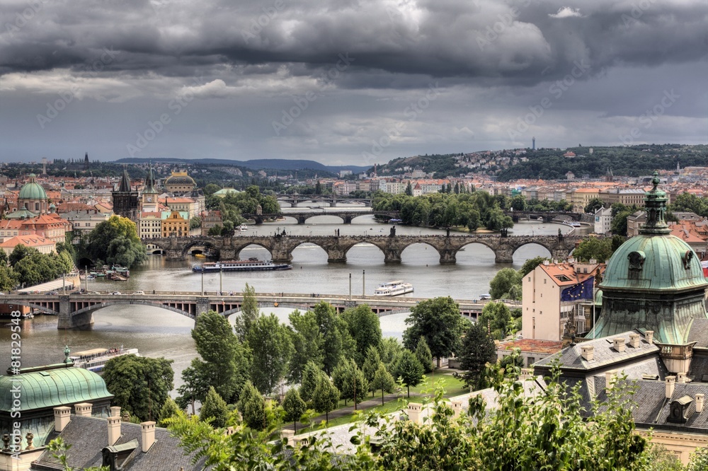 Summer panorama of Prague, Czech Republic