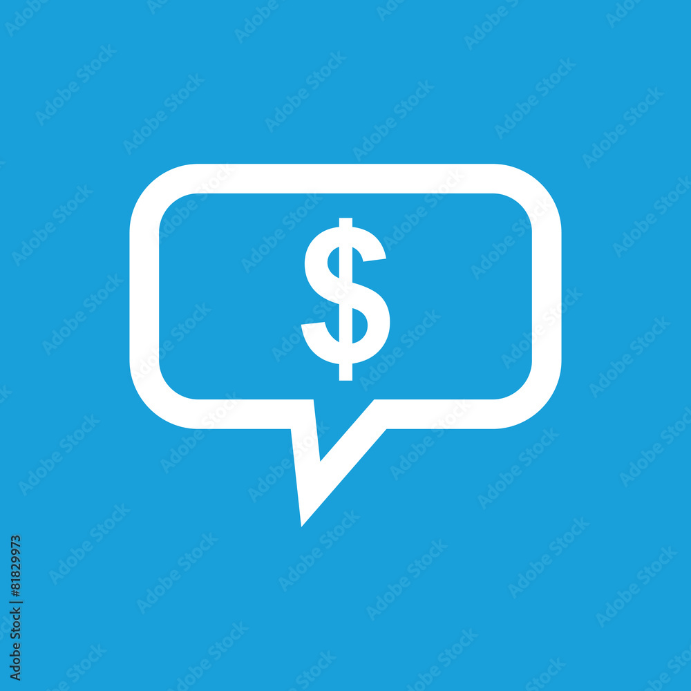 Thinks about money white icon Thinks about money white icon