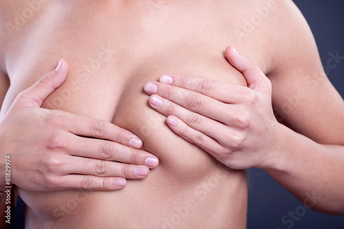adult woman breast examination