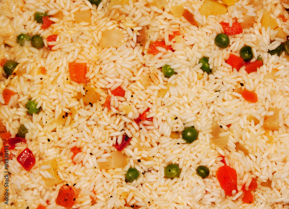 A small portion of delicious vegetable risotto A small portion of delicious vegetable risotto