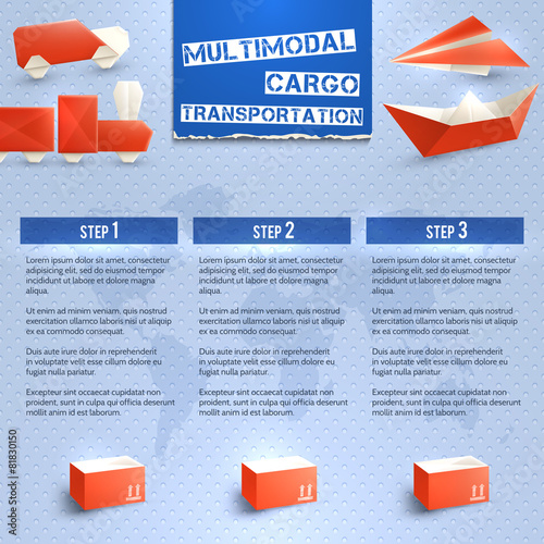 Origami Logistic Infographics