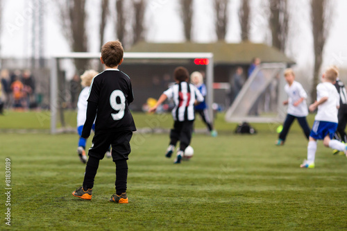Young soccer players during boys soccer game © Mikkel Bigandt