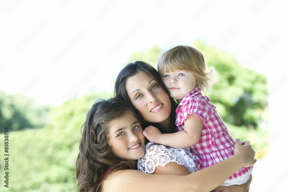 Mother with her beautiful daughters Mother with her beautiful daughters