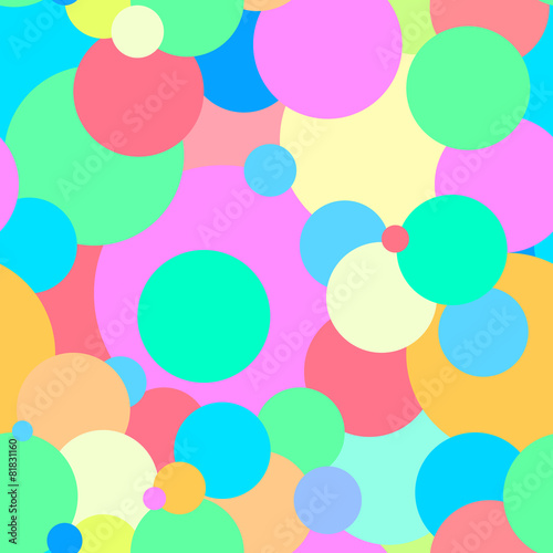 vector pattern of colored circles