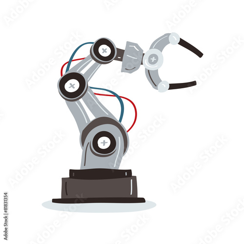 Robot hand - freehand drawing vector illustration