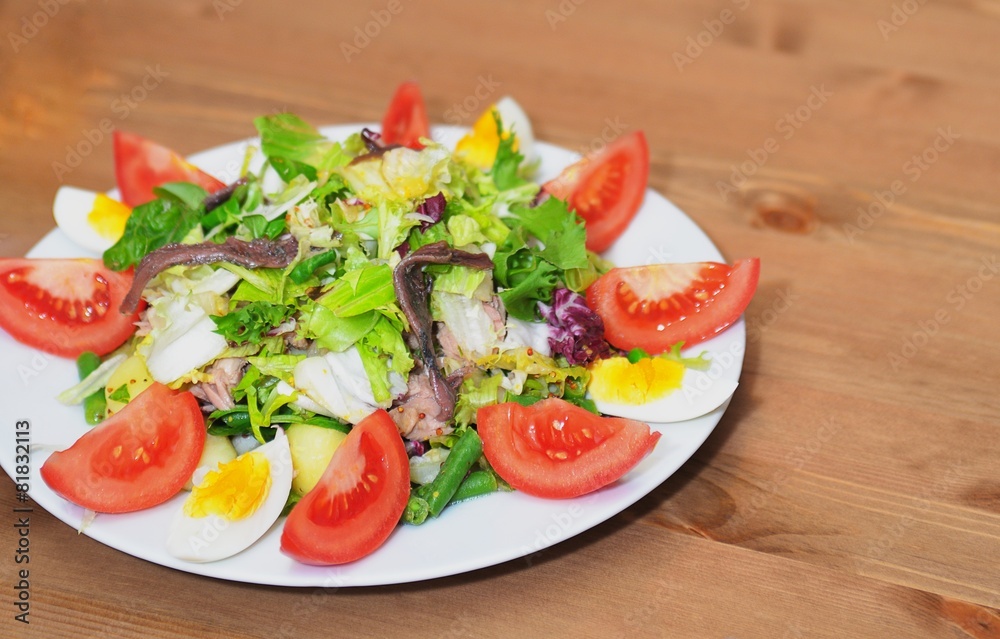 Salad with vegetables and greens Salad with vegetables and greens