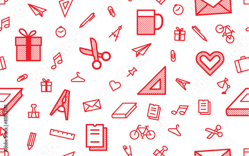 Stationery Seamless Pattern