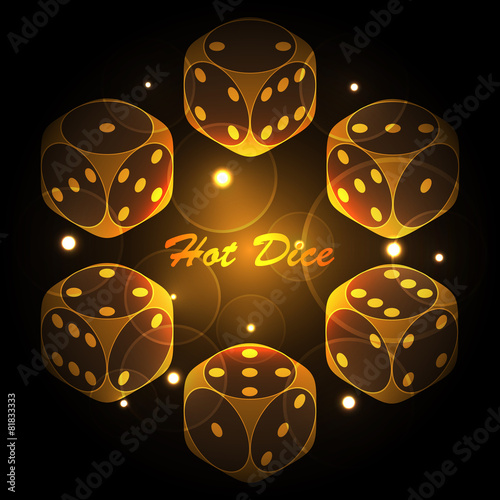 Hot dice background.