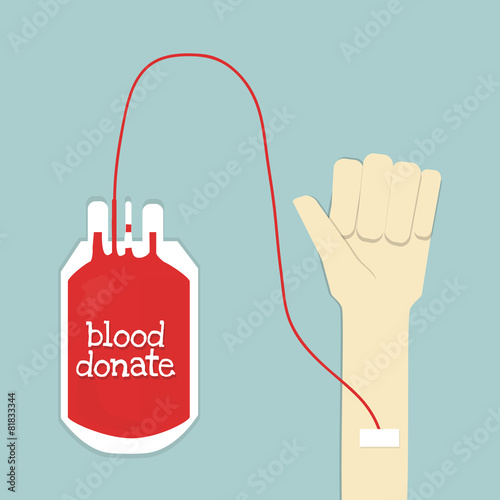blood donate and hand