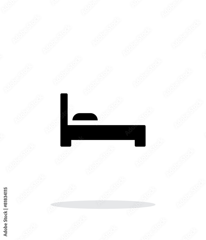 Bed simple icon on white background. Bed simple icon on white background.