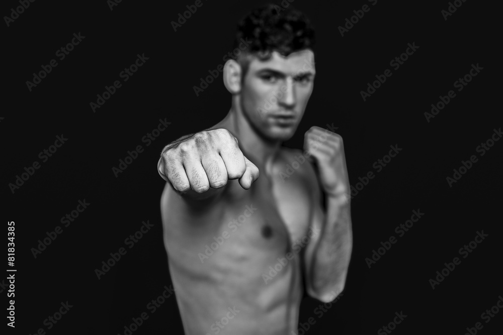 Fototapeta premium Man punching