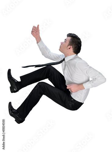 Business man climb something