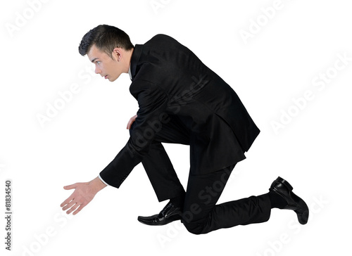 Business man help hand