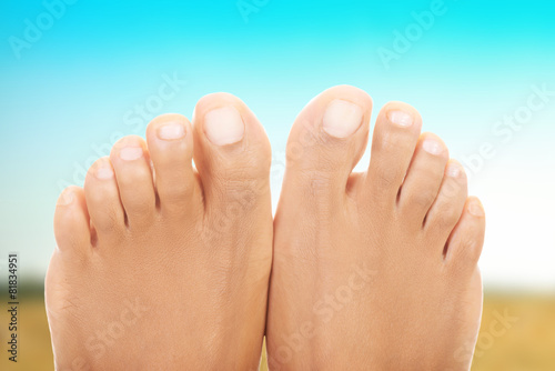 Healthy female feet.