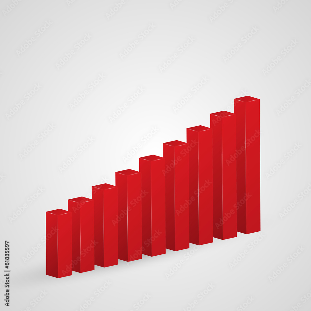 Growing graphic icon. Business chart. Vector illustration. Growing graphic icon. Business chart. Vector illustration.