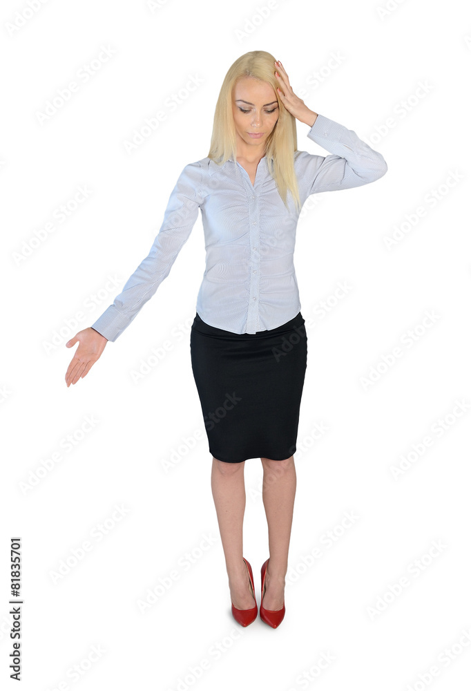 Fototapeta premium Business woman looking down