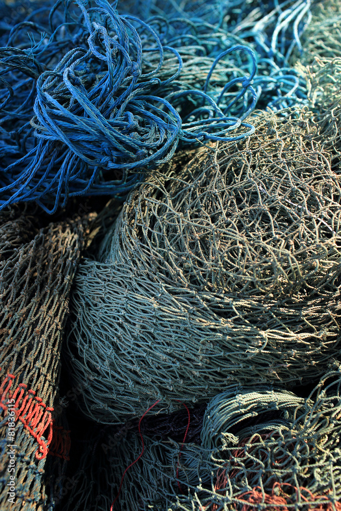 Heap of old fishing net. Heap of old fishing net.