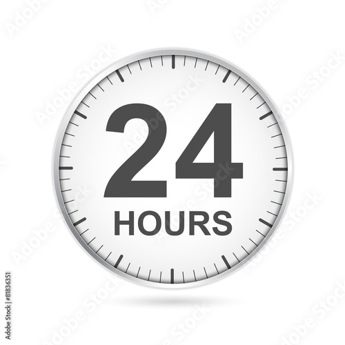 24 hours customer service icon.