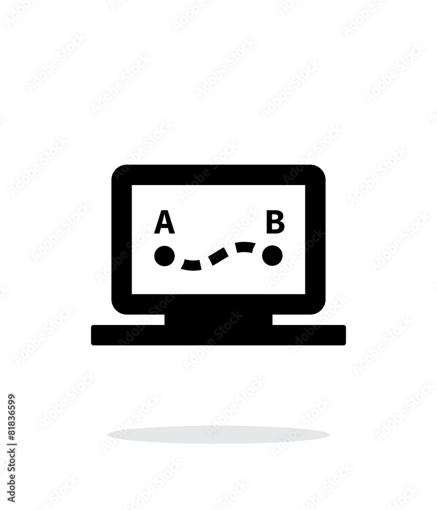 Drone route simple icon on white background. Drone route simple icon on white background.