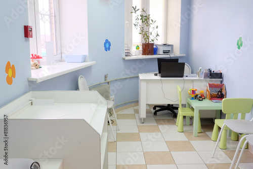 Modern interior of office pediatrician photo