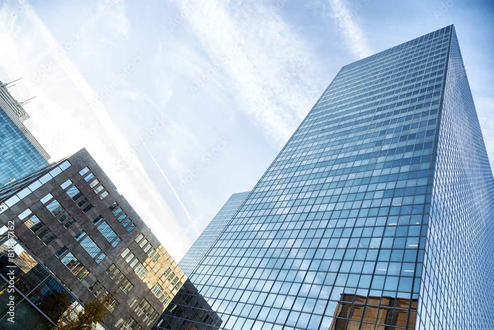 Fototapeta premium Skyscrapers against blue sky