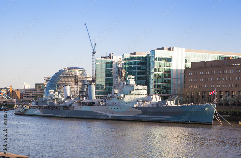 LONDON, UK - APRIL15, 2015: Battle ship
