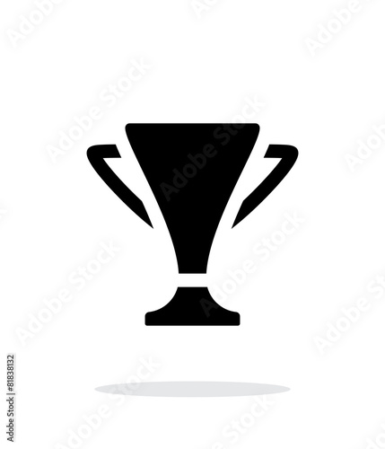 Trophy simple icon on white background.