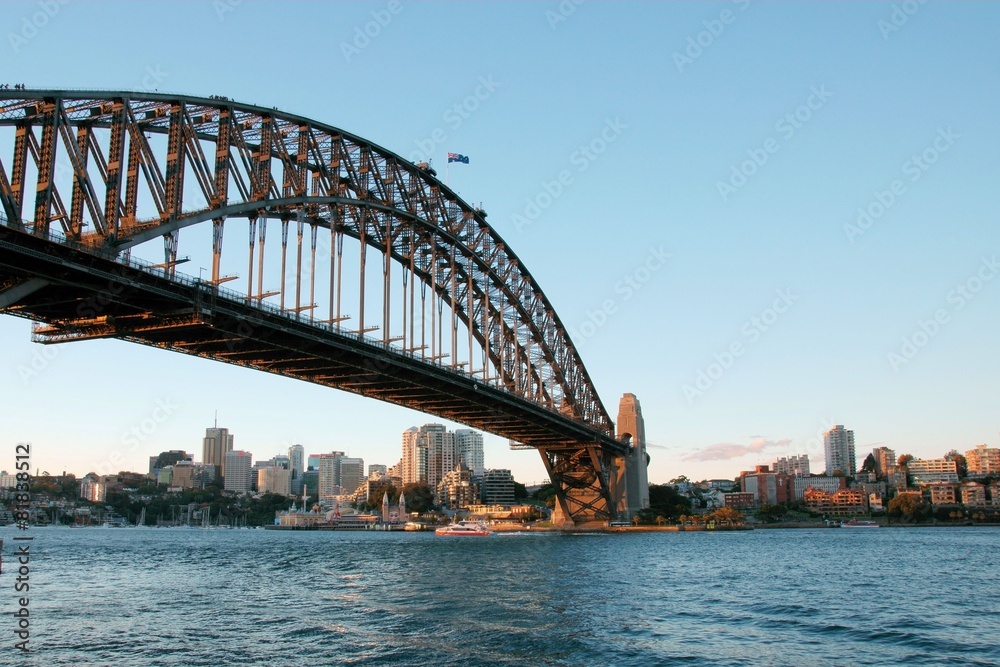 The Sydney harbour bridge.