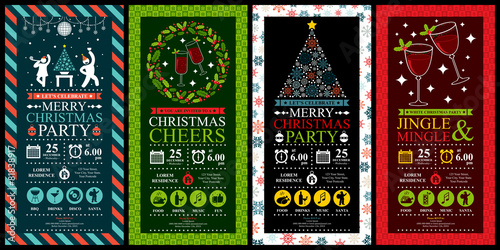 Christmas Party Invitation Card Sets