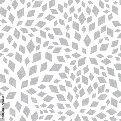 Vector silver textured mosaic tiles seamless pattern background
