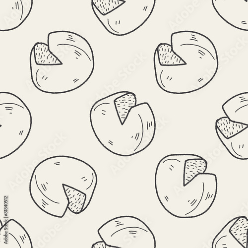 Fototapeta Naklejka Na Ścianę i Meble -  cheese doodle seamless pattern background