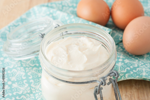 mayonnaise in glass jar