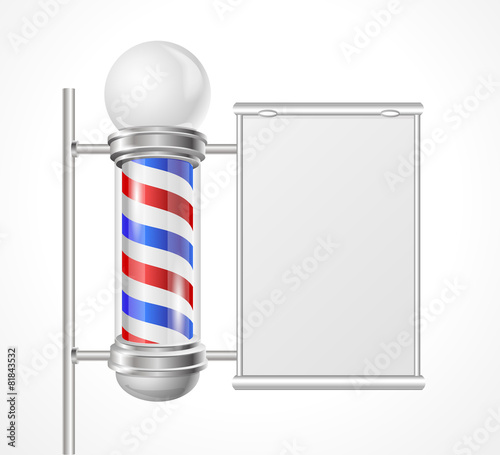 Vector baber shop pole