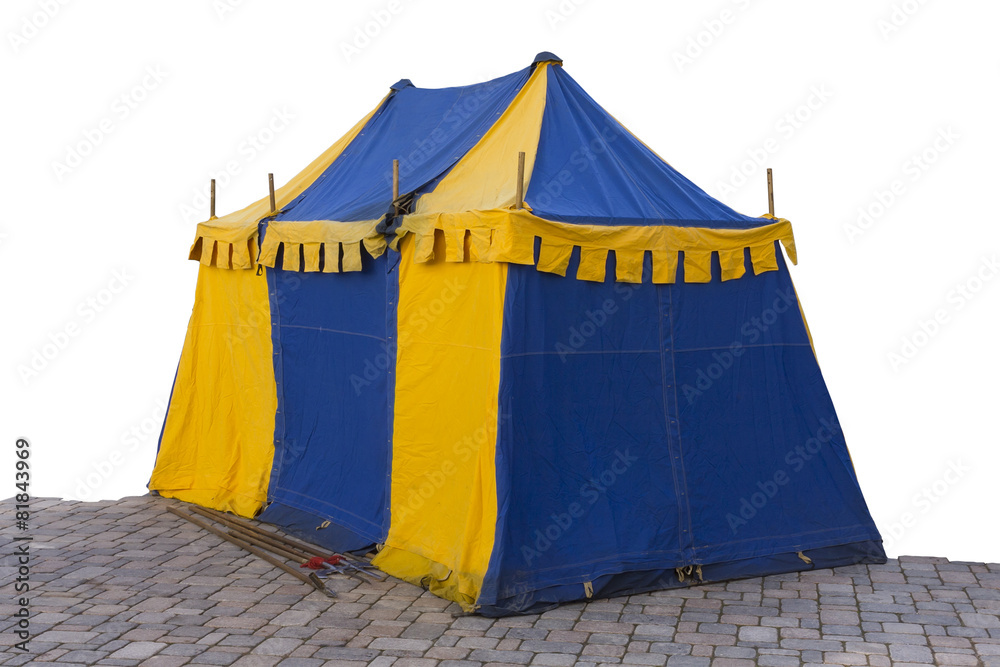 The tent in style of medieval knights The tent in style of medieval knights