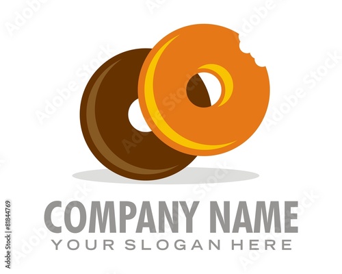 donnut sinker logo image vector photo