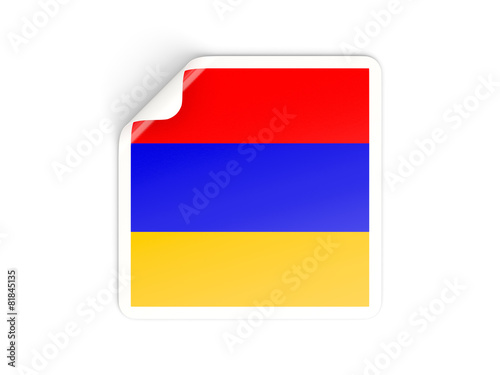 Square sticker with flag of armenia Free Download Square sticker with flag of armenia - GFXLoad