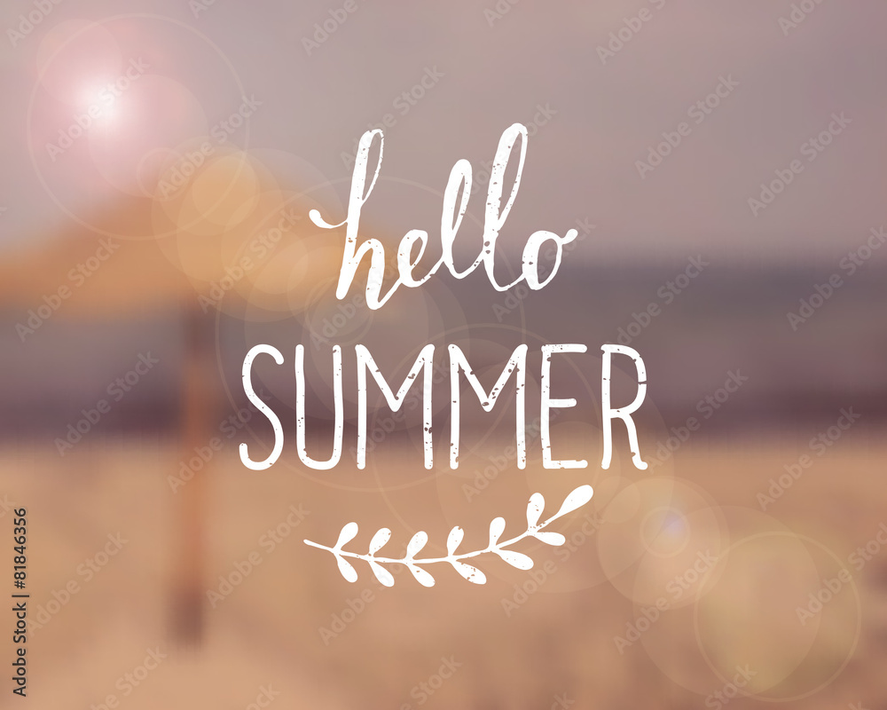 Typographic Summer Blurred Background Design